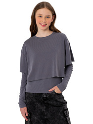 Лонгслив, цвет: черный, артикул: MJGCL02-99