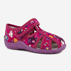 Тапочки, цвет: малиновый, артикул: 02014