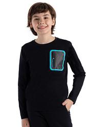 Лонгслив, цвет: черный, артикул: KJBCL04-99