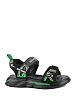 Сандалии, цвет: черный-зеленый, артикул: 33810п-1