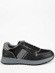 Полуботинки, цвет: черный-серый, артикул: 241008-2