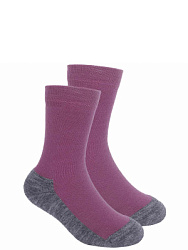 Носки шерстяные с махровой стопой, цвет: фуксия, артикул: FWUAS02-X2