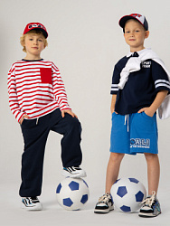 Лонгслив, цвет: белый-красный, артикул: PKBCL01-WH