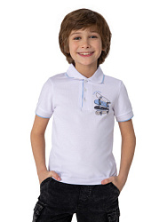 Футболка-поло, цвет: белый, артикул: NKBCT07-00