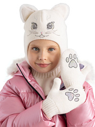 Варежки, цвет: белый, артикул: KWGAG02-00