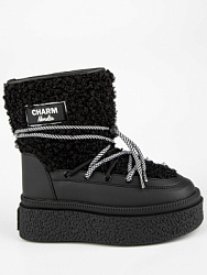 Сапоги, цвет: черный-белый, артикул: 1905д-1