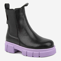 Ботинки, цвет: черный-сиреневый, артикул: 54467ук-1