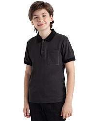 Футболка-поло, цвет: черный, артикул: KJBCT01-99