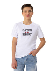 Футболка, цвет: белый, артикул: NJBCT17-00