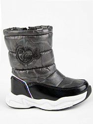 Сапоги, цвет: черный-серый, артикул: 1681д-2