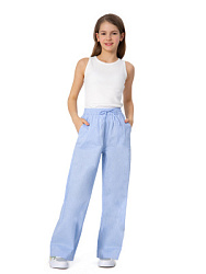 Брюки льняные, цвет: голубой, артикул: NJGCP07-Z1