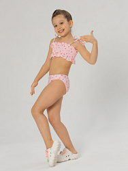 Купальник раздельный, цвет: розовый-белый, артикул: PUGSP14-KW