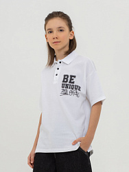 Футболка-поло, цвет: белый, артикул: PJBCT19-00