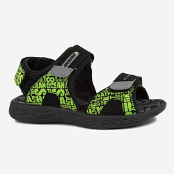 Сандалии, цвет: черный-салатовый, артикул: 84079-1